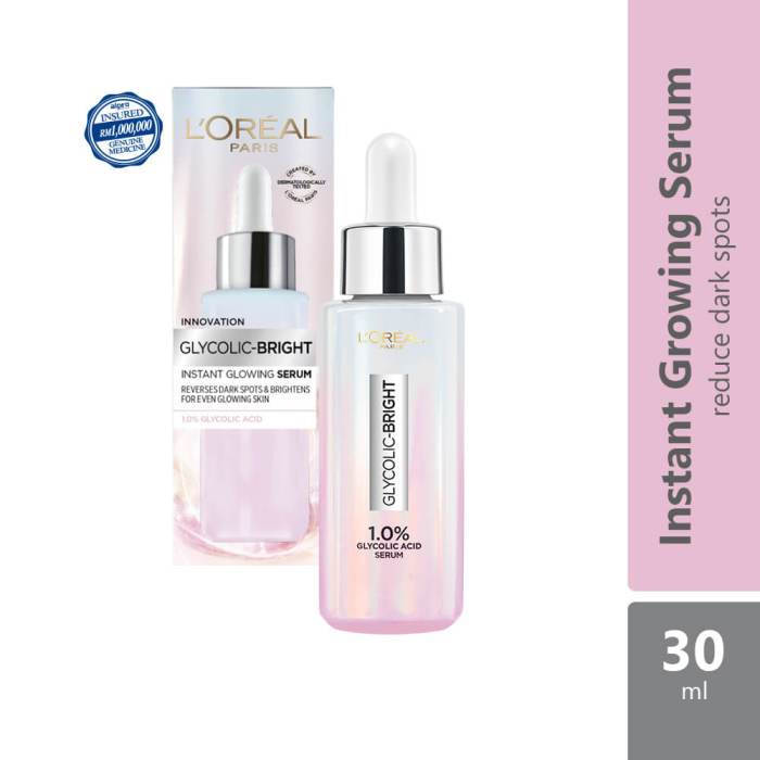 Cek Ingredients L'oreal Glycolic Bright Instant Glowing Face Serum