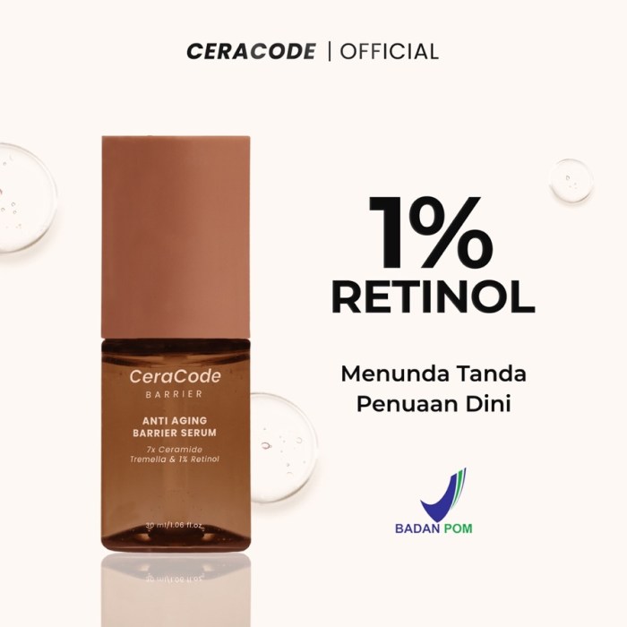 Cek Ingredients Ceracode Anti Aging Barrier Serum Retinol 1%