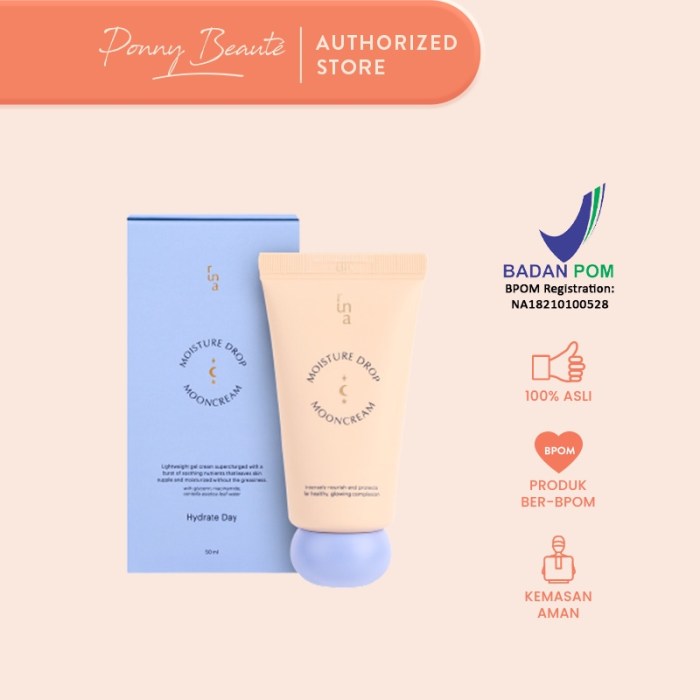 Cek Ingredients RUNA Moisture Drop Mooncream