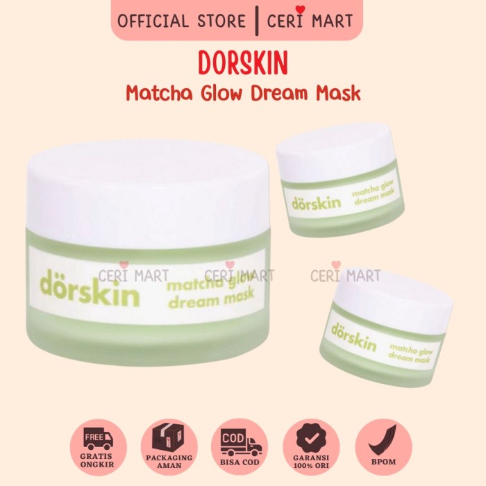 Cek Ingredients Dorskin Matcha Glow Mask