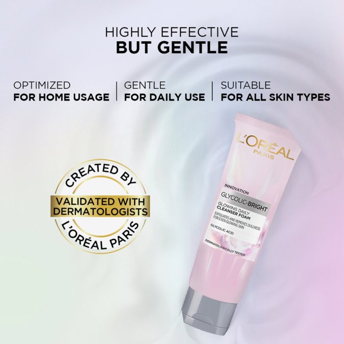 Cek Ingredients L'oreal Glycolic Bright Daily Cleanser Foam