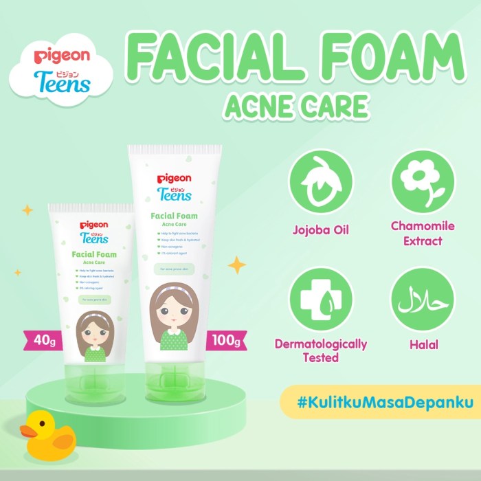 Cek Ingredients Pigeon Teens Facial Foam Acne Care