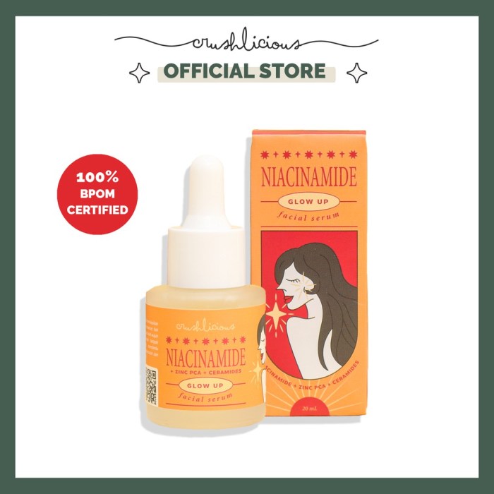 Cek Ingredients Crushliciuous Niacinamide Glow Up Facial Serum terbaru