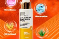 Cek Ingredients Real White SPF 50 PA+++ Glutathione Sunscreen Spray terbaru