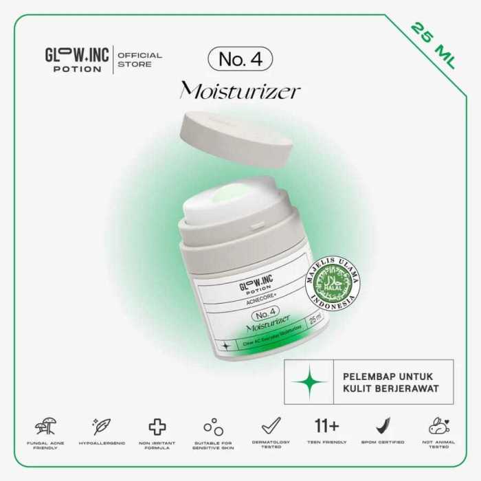 Cek Ingredient Glowinc Potion Acnecore Clear AC Everyday Moisturizer