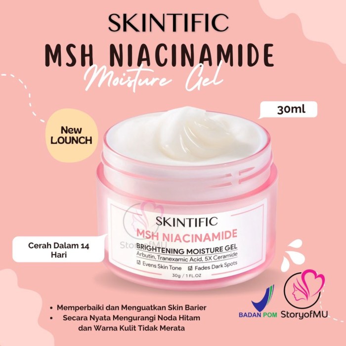 Cek Ingredients Skintific MSH Niacinamide Brightening Moisture Gel