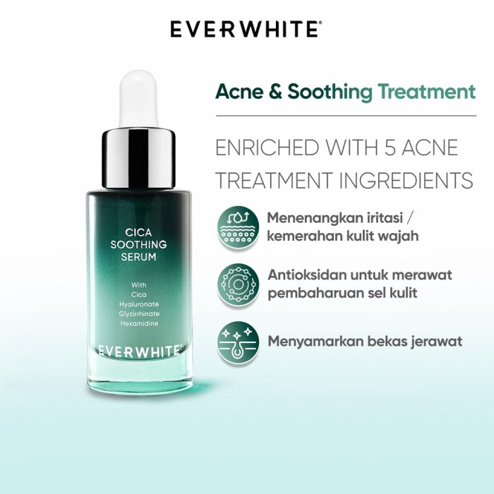 Membahas Ingredients Everwhite Cica Shoothing Serum