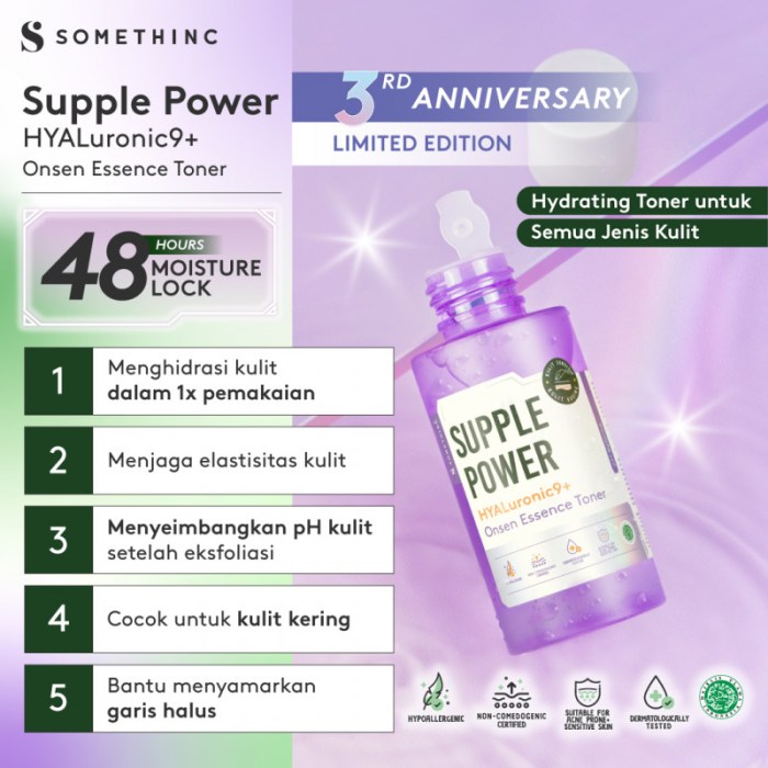 somethinc shopee toner supple wajah exfoliate aha bha anda pha mendukung