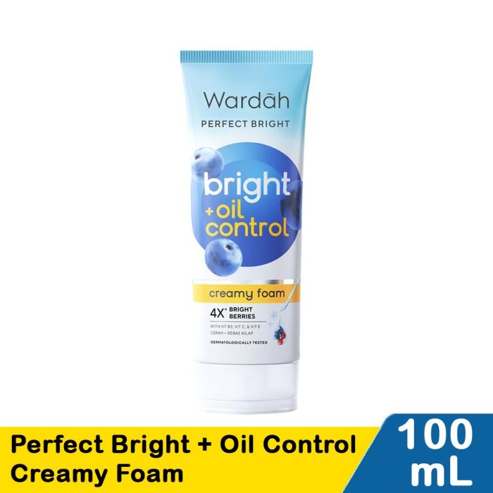 Cek Ingredients Wardah Perfect Bright + Oil Control Creamy Foam (formula baru)