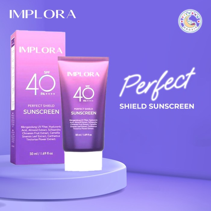 Cek Ingredients IMPLORA SUNSCREEN SPF 40 PA ++++