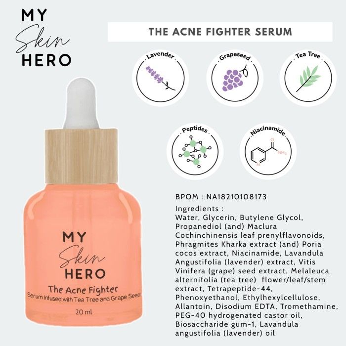 Cek Ingredients REAL WHITE Acne Fighter Face Serum