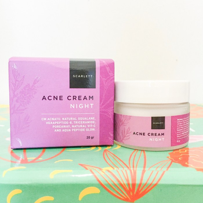 Cek Ingredients Scarlett Acne Cream (Night)