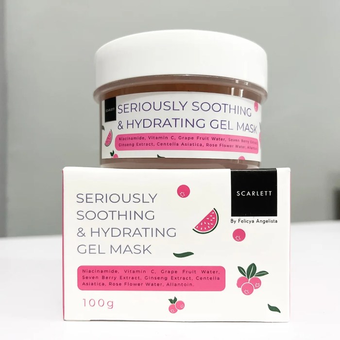 Cek Ingredients Scarlett Seriously Soothing & Hydrating Gel Mask