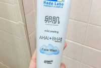 wash hadalabo face daily review