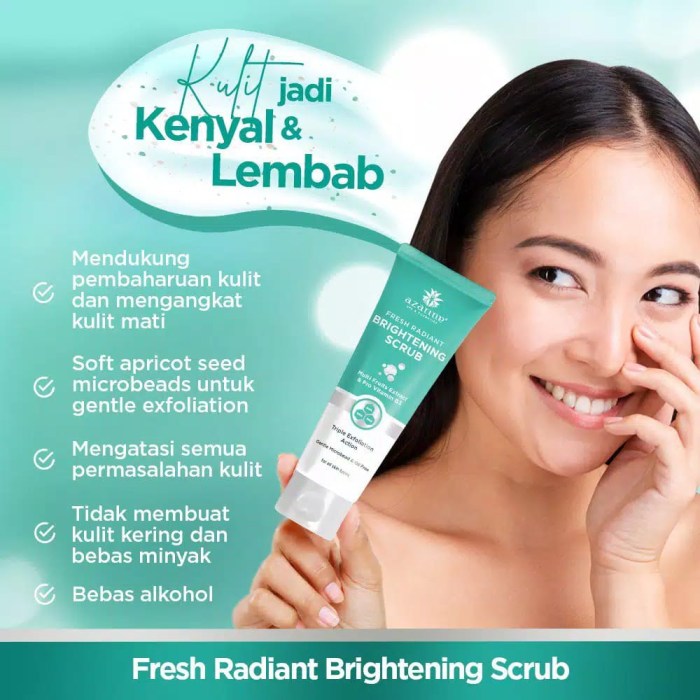 Mengintip Ingredients Azarine Fresh Radiant Brightening Scrub terbaru