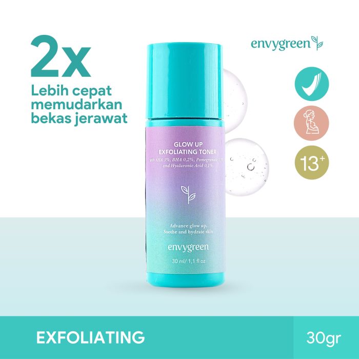 Cek Ingredients Envygreen Glow Up Exfolliating Toner