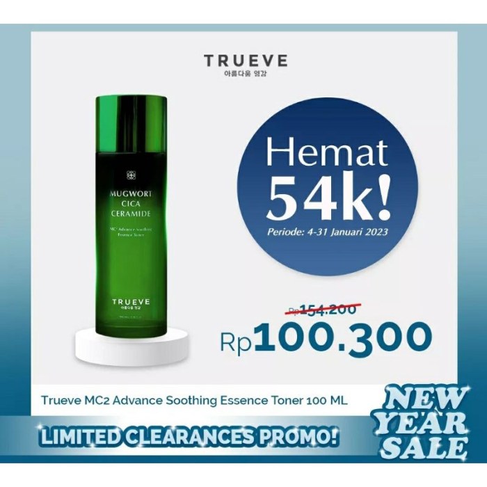 Cek Ingredients Trueve MC2 Advance Soothing Essence Toner