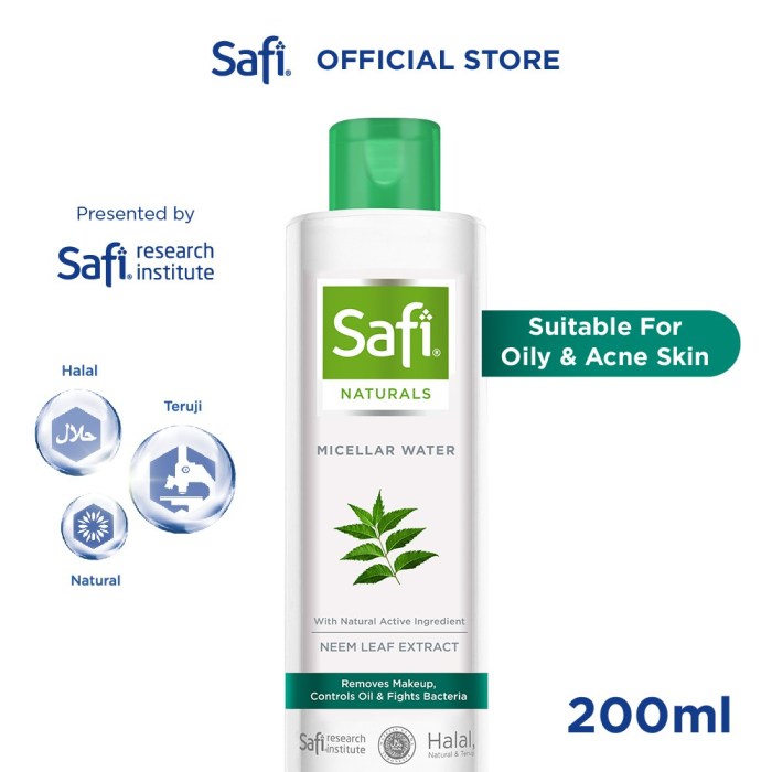 Penjelasan Ingredients Safi Micellar Water Neem terbaru