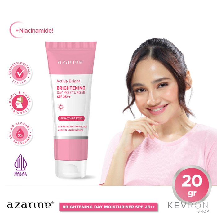 Cek Ingredients Azarine Active Bright - Brightening Day Moisturiser SPF 25++