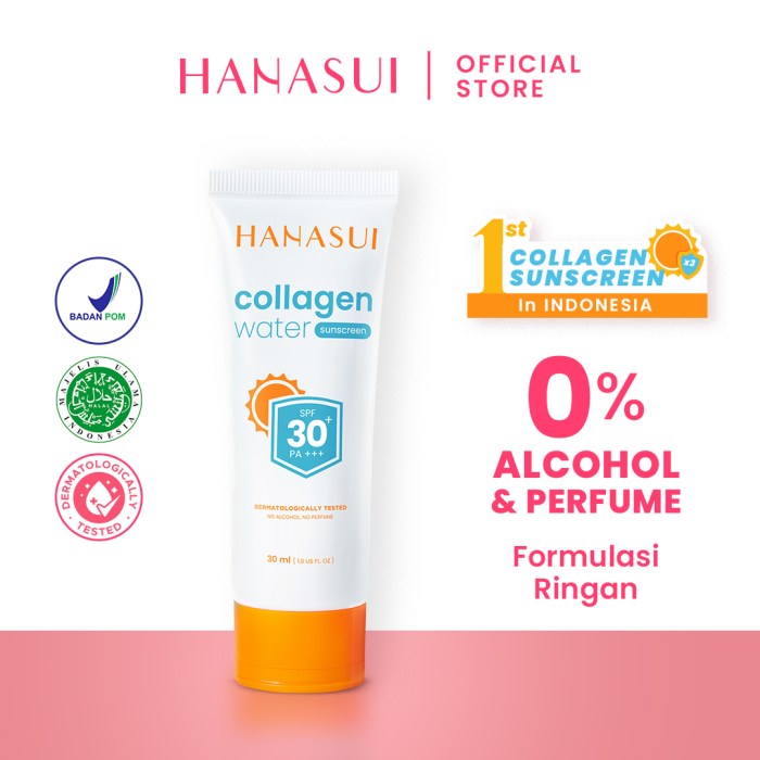 Cek Ingredients Hanasui Collagen Sunscreen SPF 30