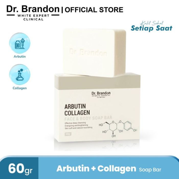 Cek Ingredients Dr. Brandon Arbutin + Collagen Energizing Brightening Face & Body Soap Bar