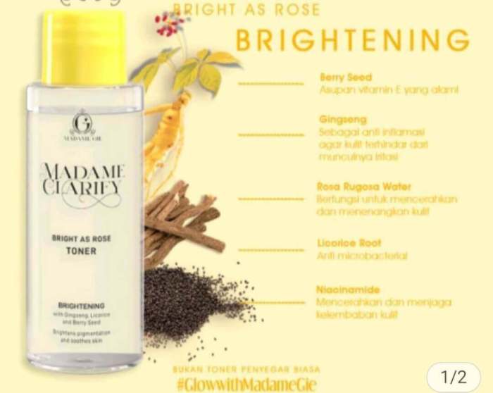 Cek Ingredients Madam Gie Revilalizing Toner (Forever Youth Collagen)