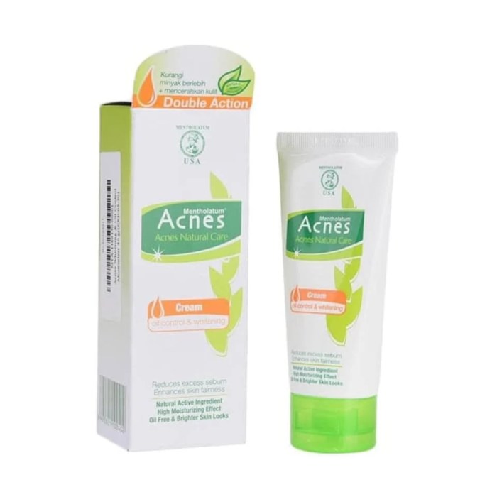 Cek Ingredients Acnes Natural Care Oil Control & Whitening Cream terbaru