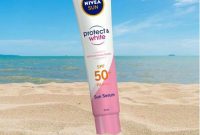 Cek Ingredients Nivea Sun Face Protection Serum SPF 50+ PA +++ Instant Aura (Pink)