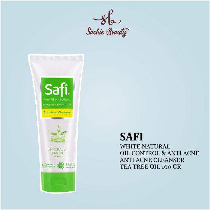 Penjelasan Ingredients Safi White Natural Oil Control & Anti Acne Cleanser