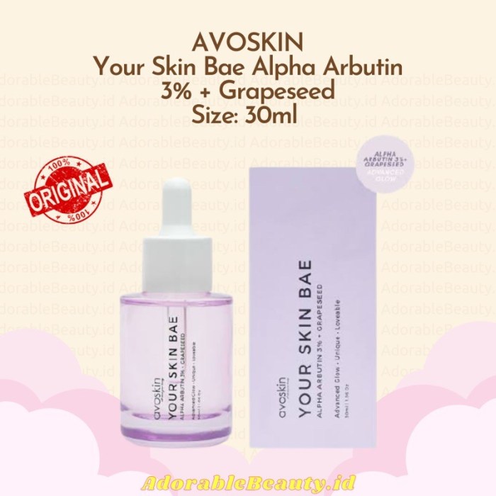 arbutin avoskin cantik banget packagingnya