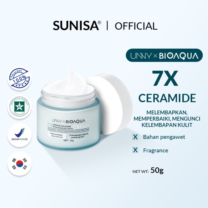 Cek Ingredients BIOAQUA 7X Ceramide Skin Barrier Repair Moisturize Cream