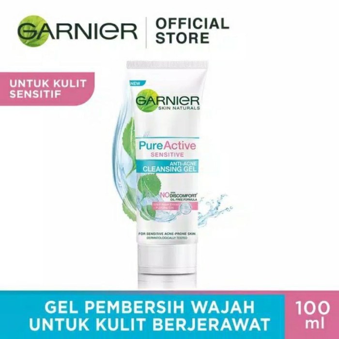 Cek Ingredients Garnier Pure Active Sensitive Anti-Acne Cleansing Gel