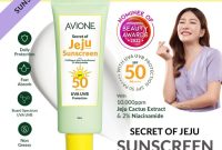 Cek Ingredients Avione x Michimomo - Secret of Jeju Sunscreen