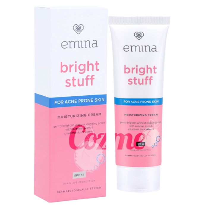 Cek Ingredients Emina Bright Stuff for Acne Prone Skin Moisturizer