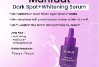 Cek Ingredients ANIMATE dark spot + whitening serum