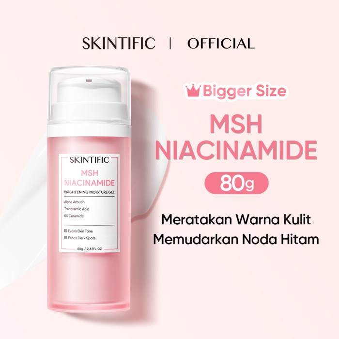 Cek Ingredients Skintific MSH Niacinamide Brightening Moisture Gel