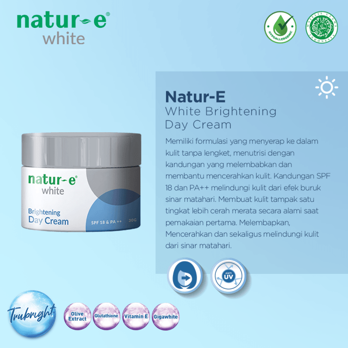 Cek Ingredients Natur E White Brightening Day Cream