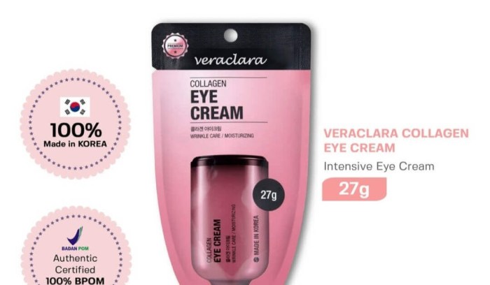 Cek Ingredients Veraclara - Collagen Eye Cream terbaru