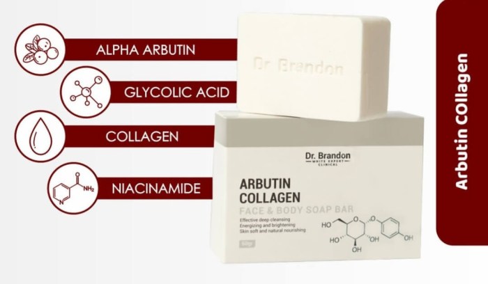 Cek Ingredients Dr. Brandon Arbutin + Collagen Energizing Brightening Face & Body Soap Bar