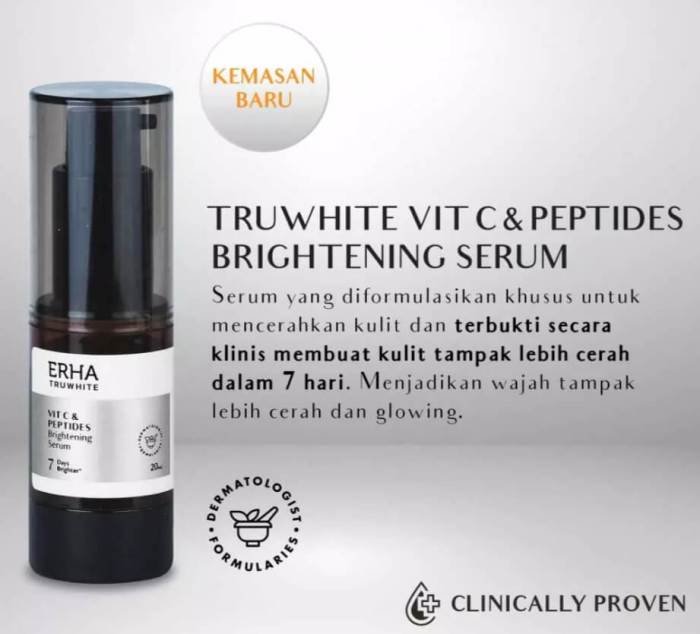 Cek Ingredients ERHA Truwhite Vitamin C & Peptide Brightening Serum