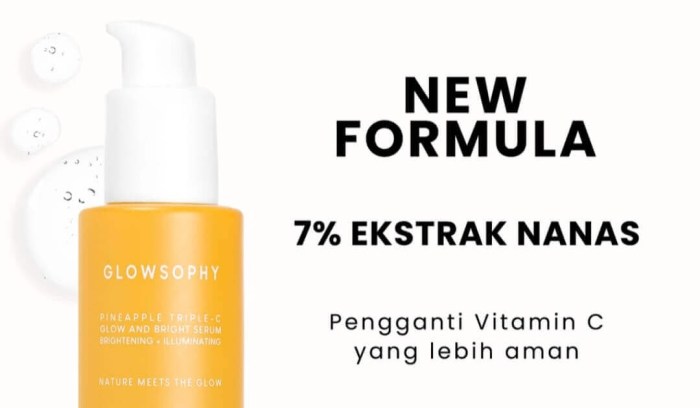 Cek Ingredients Glowsophy Pineapple Triple-C Glow & Bright Serum (formula baru)