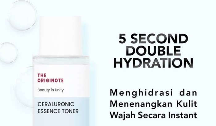 Cek Ingredients The Originote Ceraluronic Essence Toner