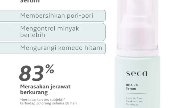 Cek Ingredients 2Beaute BHA & Cica Acne Serum