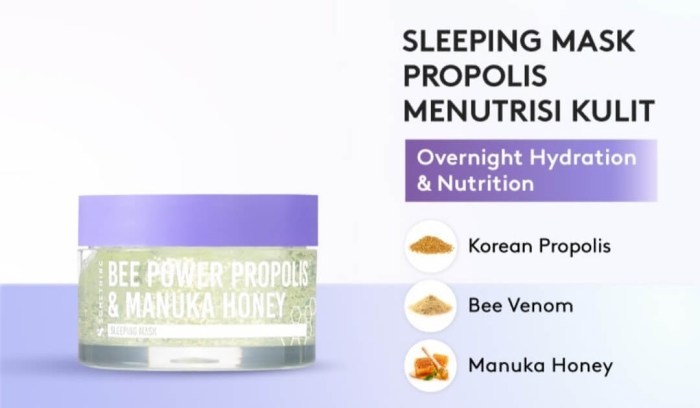 Cek Ingredients Somethinc BEE POWER Propolis & Manuka Honey Sleeping Mask