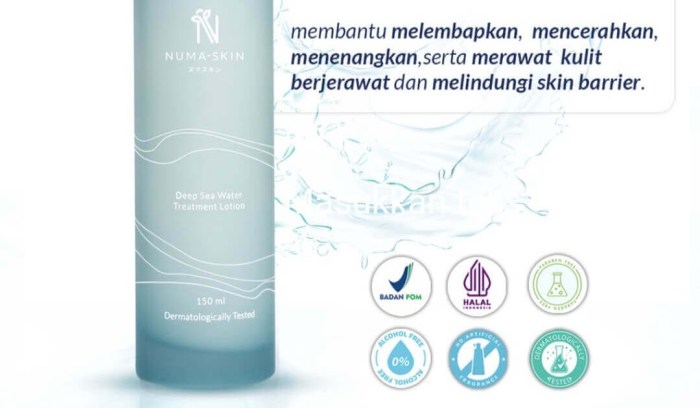 Cek Ingredients Numa Skin Deep Sea Water Treatment Lotion