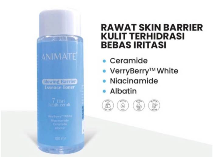 Cek Ingredients Animate Glowing Barrier Essence Toner