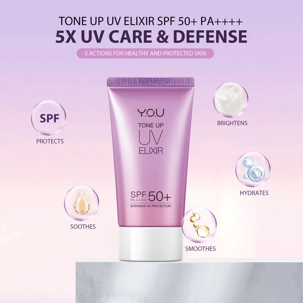 Cek Ingredients Y.O.U Tone Up UV Elixir SPF 50 PA+++ terbaru