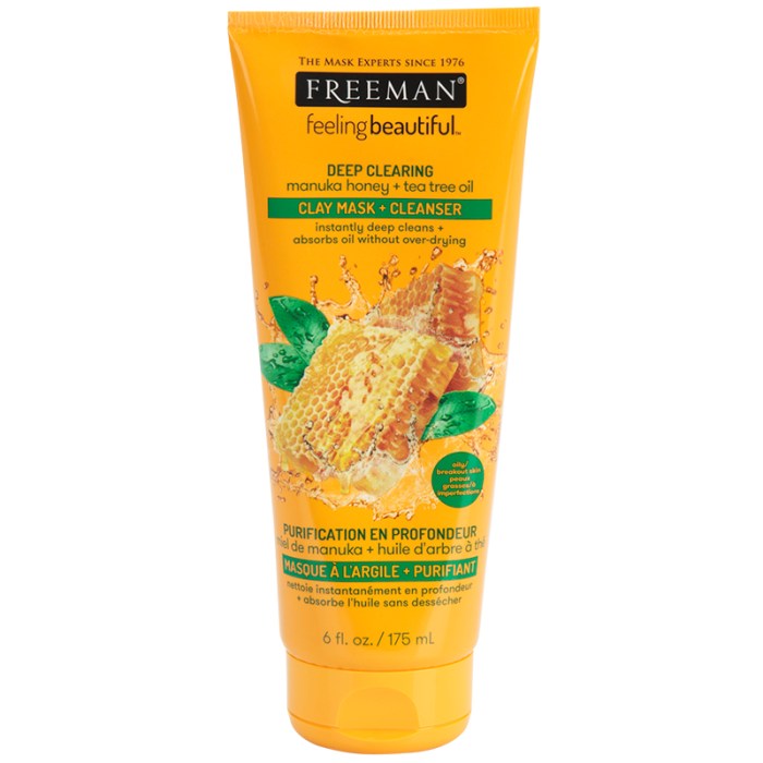 Cek Ingredients Freeman Manuka Honey+Tree Tea Oil Clay Mask + Cleanser