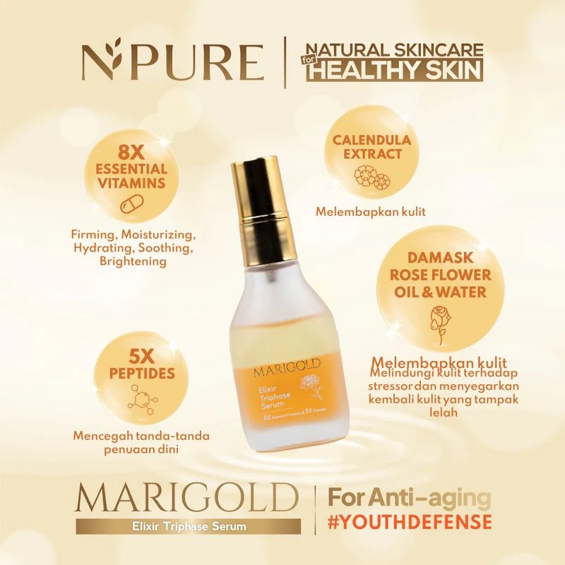 Cek Ingredients N'Pure Marigold Elixir Triphase Serum