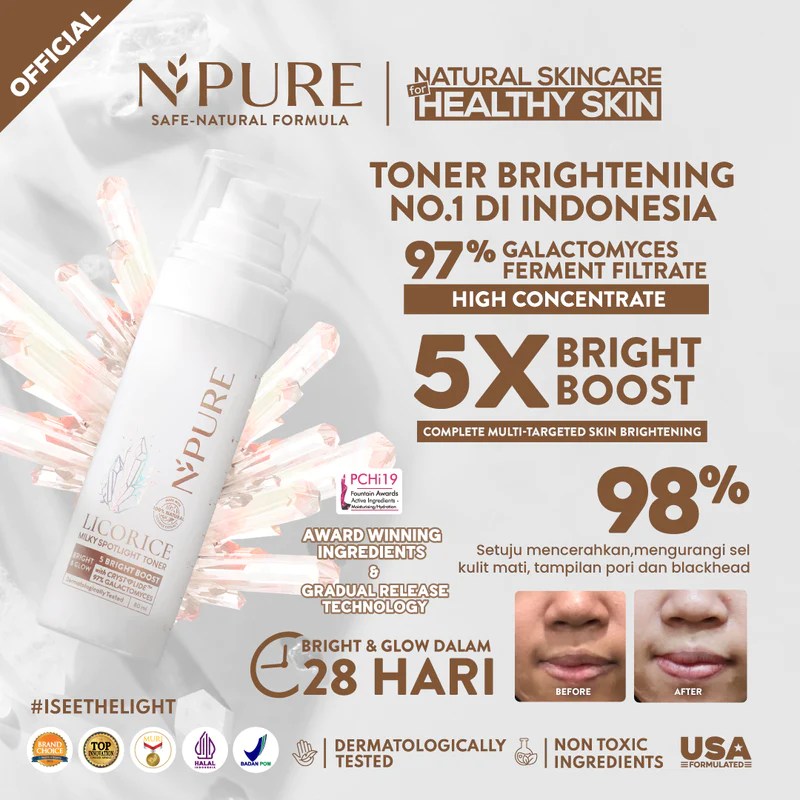 Cek Ingredients N'Pure Licorice Spotlight Milky Toner